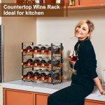 Stackable 3-Tier Wine Rack for 12 Bottles