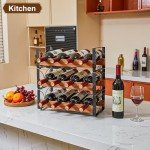 Stackable 3-Tier Wine Rack for 12 Bottles