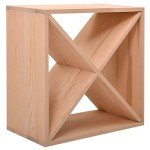 Compact 24-Bottle Wood Wine Rack for Home
