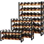 Rustic 36-Bottle Stackable Wine Rack Display