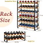 Rustic 36-Bottle Stackable Wine Rack Display