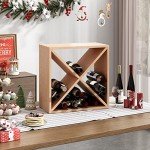 Compact 24-Bottle Wood Wine Rack for Home