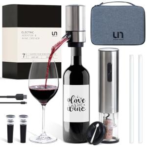 Electric Wine Opener Set with Aerator - Silver
