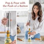 Electric Wine Opener Set with Aerator - Silver