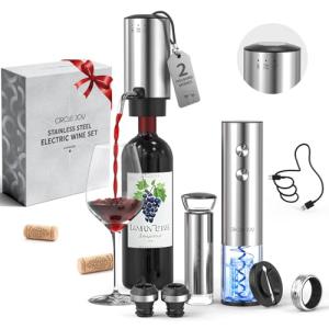 Rechargeable Electric Wine Opener Set with Accessories