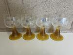 Set of 4 Schott Zwiesel Amber Wine Glasses