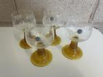 Set of 4 Schott Zwiesel Amber Wine Glasses
