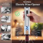 Electric Wine Opener with Foil Cutter & Stopper