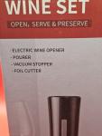 Electric Wine Corkscrew Set with Foil Cutter and Stopper