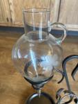 Etched Glass Wine Aerator with Grapevine Stand