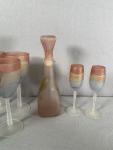 Hand-Painted Crystal Champagne and Wine Glass Set
