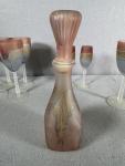 Hand-Painted Crystal Champagne and Wine Glass Set