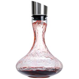 Elegant Hand Blown Wine Decanter with Aerator