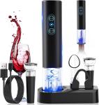 Cordless Electric Wine Opener - Rechargeable Stainless Steel
