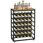 6-Tier Free Standing Wine Rack for 30 Bottles