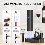 Cordless Electric Wine Opener - Rechargeable Stainless Steel