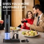 Cordless Electric Wine Opener - Rechargeable Stainless Steel