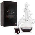 The Wine Savant Crystal Port, Sherry and Dessert Wine Glasses Sippers & Decanter, Cordial Schooner Sippers Aperitif & Nosing Copitas Tasting - After Dinner Drink Glassware Set of 4, 3 oz Sippers