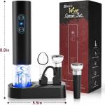 Cordless Electric Wine Opener - Rechargeable Stainless Steel
