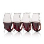 The Wine Savant Crystal Port, Sherry and Dessert Wine Glasses Sippers & Decanter, Cordial Schooner Sippers Aperitif & Nosing Copitas Tasting - After Dinner Drink Glassware Set of 4, 3 oz Sippers