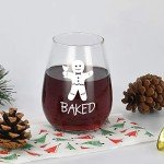 Funny Christmas Stemless Wine Glass Set of 4