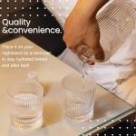 Ribbed Glass Water and Whiskey Carafe Set