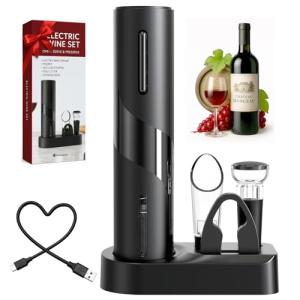 Electric Wine Bottle Opener Set with Accessories