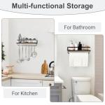 Mkono Rustic Wall Mounted Wine Rack Set of 2