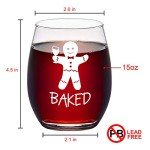 Funny Christmas Stemless Wine Glass Set of 4