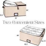 Wine Glass Storage Bins with Dividers - 12 Glasses