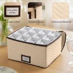 Wine Glass Storage Bins with Dividers - 12 Glasses