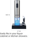 Chefman Electric Wine Opener - Stainless Steel Rechargeable