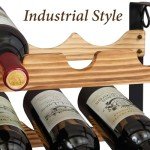 Rustic 36-Bottle Stackable Wine Rack Display