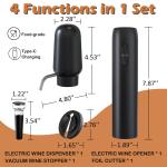 Electric Wine Dispenser and Opener Set