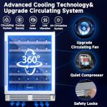 BODEGA 24" Dual Zone Wine Cooler for 46 Bottles