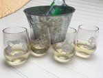 Nautical Stemless Boat Wine Glass Set of 4