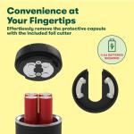 Electric Wine Opener with Foil Cutter, Black