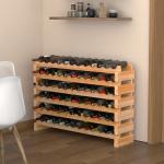 Stackable 6-Tier Solid Wood Wine Rack for 72 Bottles