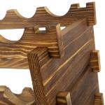 Stackable 6-Tier Solid Wood Wine Rack for 72 Bottles