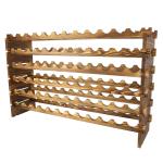 Stackable 6-Tier Solid Wood Wine Rack for 72 Bottles