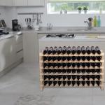 Stackable 6-Tier Solid Wood Wine Rack for 72 Bottles