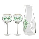 Lenox Holiday 3-Piece Wine Decanter & Glass Set