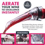 VINABON Wine Aerator Pourer Spout with Guide