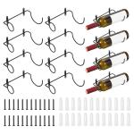 12 Pack Metal Spiral Wine Bottle Wall Holder