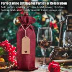 Burlap Wine Bags - 12 Reusable Gift Covers