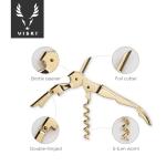 Gold Plated Double Hinged Corkscrew Wine Opener