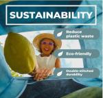 Lotus Trolley Reusable Grocery Bags with Wine Holder