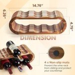 Wooden Countertop Wine Rack for 6 Bottles