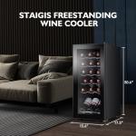 18-Bottle Compressor Wine Cooler with Glass Door