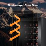 18-Bottle Compressor Wine Cooler with Glass Door